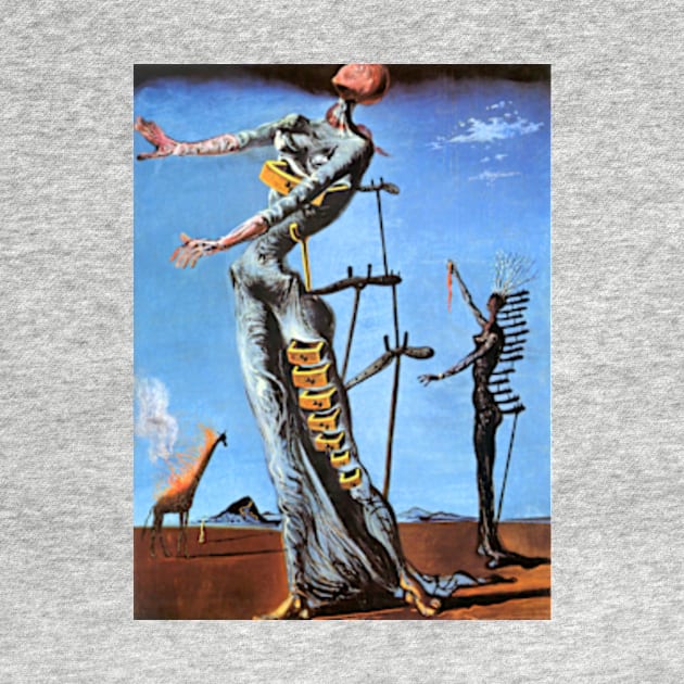 Salvador Dali The Burning Giraffe Art Print Surrealism Graphic Poster Surreal Style by ZiggyPrint